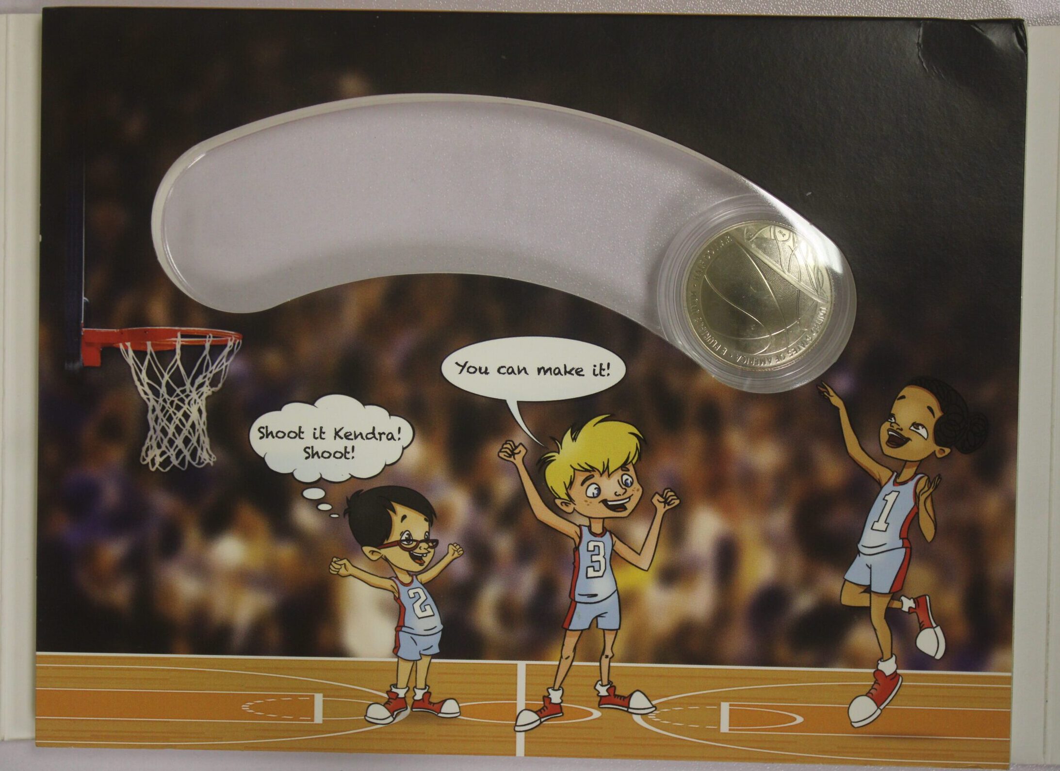 AUCTION- 2020 Basketball Hall of Fame Kids Set with Enhanced Uncirculated Half Dollar - Image 2