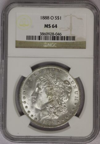 1888 O Morgan Dollar NGC MS64