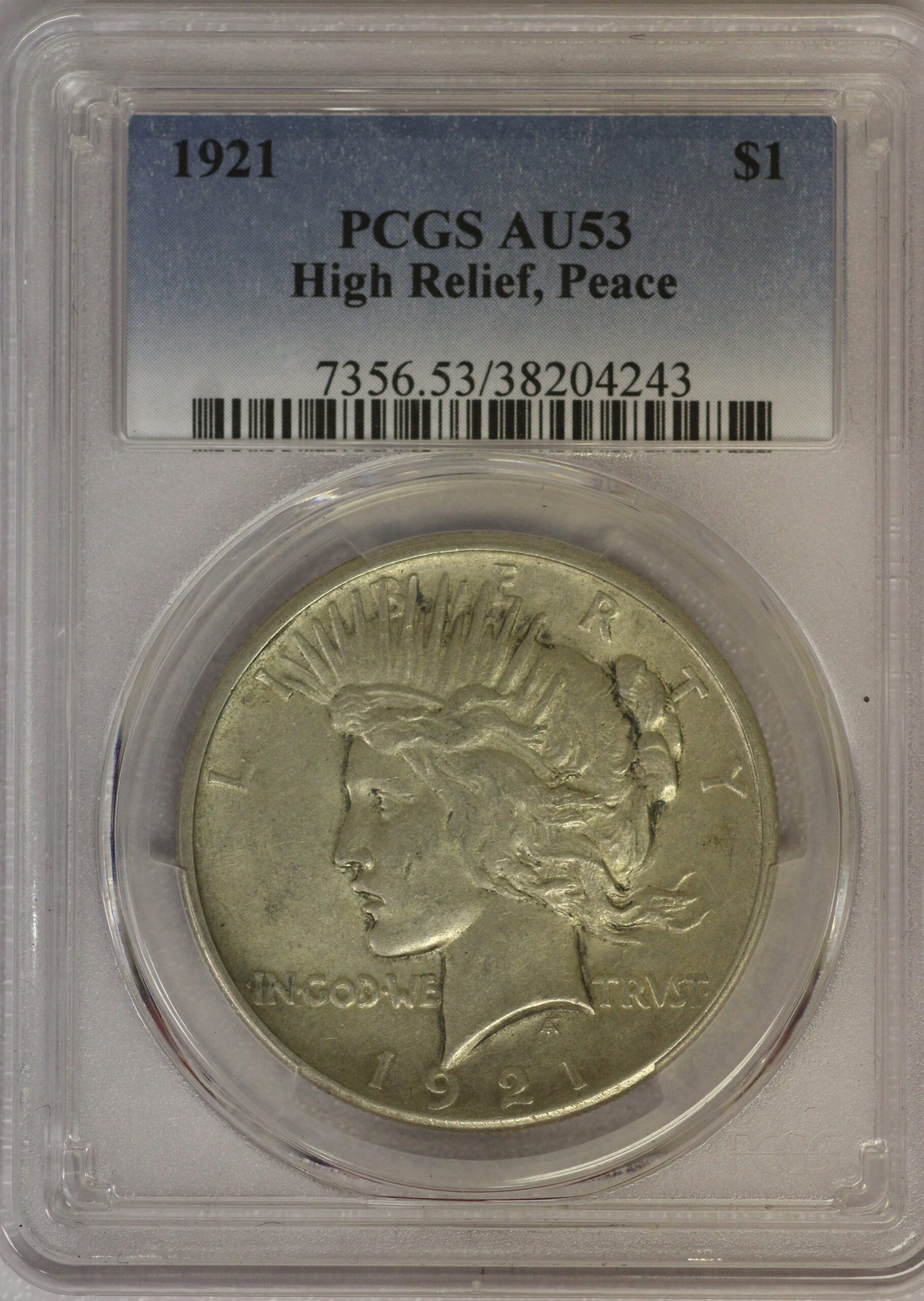 1921 Peace Dollar PCGS AU53 – Portsmouth Coin & Currency Co