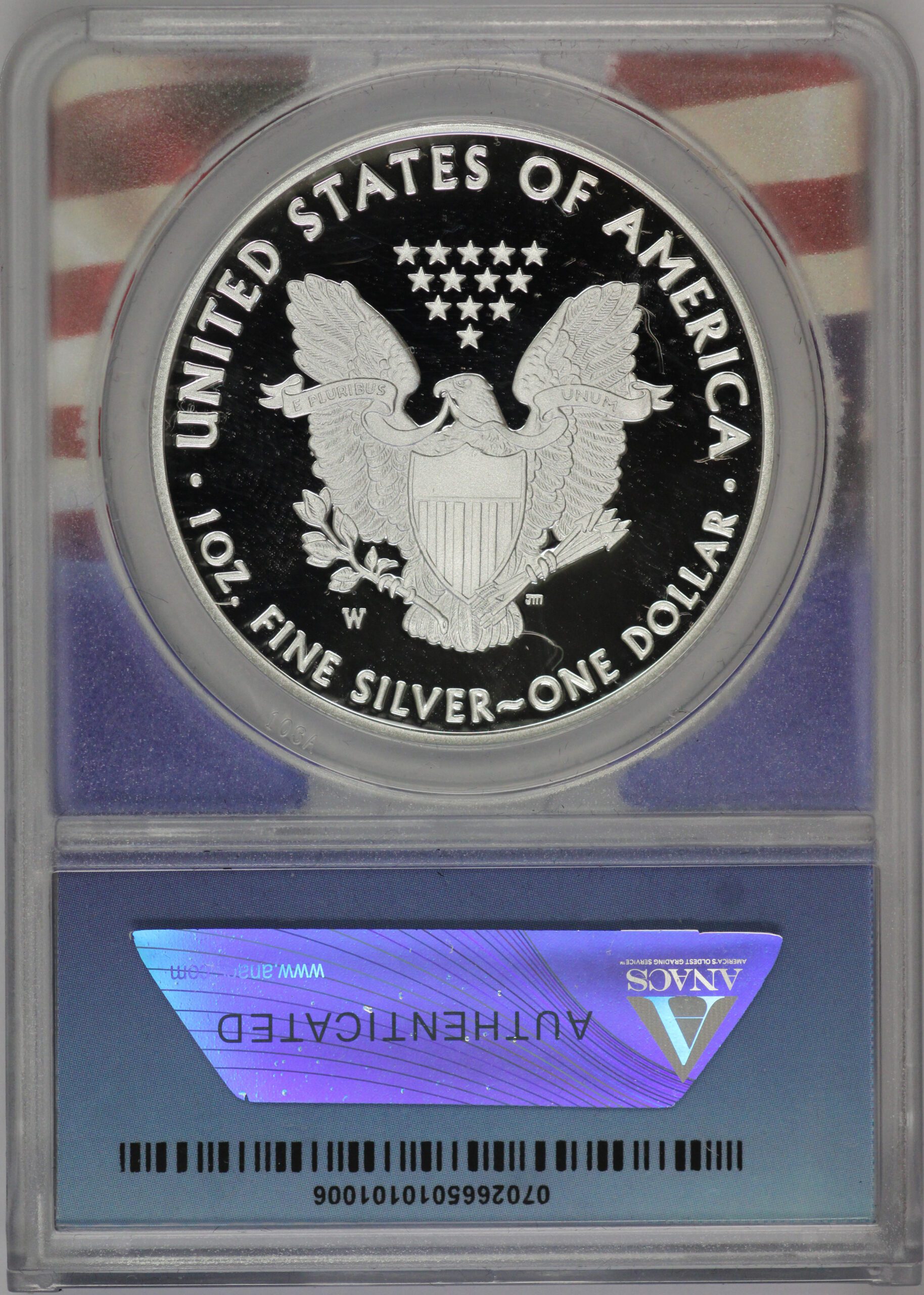 Auction - 2020 W Silver Eagle First Day Of Issue PR70 DCAM ANACS - Image 2