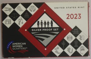 Auction - 2023 Silver Women Quarter Proof Set OGP - 5 Coin - .999 Fine Silver