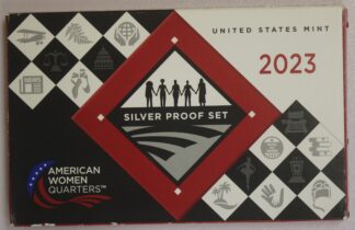 Auction - 2023 Silver Women Quarter Proof Set OGP - 5 Coin - .999 Fine Silver