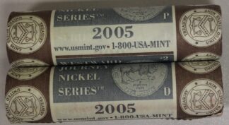 2005 P & D Westward Journey Nickels "Buffalo Design" Original Government Wrapped Rolls