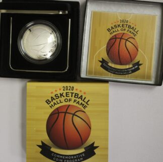 2020 Basketball Hall of Fame Proof Silver Dollar OGP