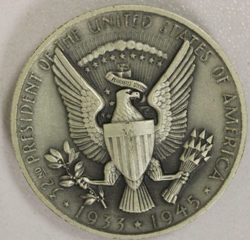 AUCTION- 1933-1945 Franklin Delano Roosevelt Medallic Arts Co .999 Silver High Relief Medal In Original Box - Image 3