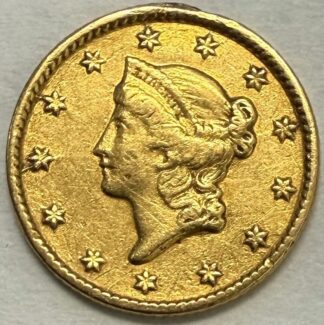 Auction - 1854 $1 Gold Liberty Type 1 Ex Jewelry