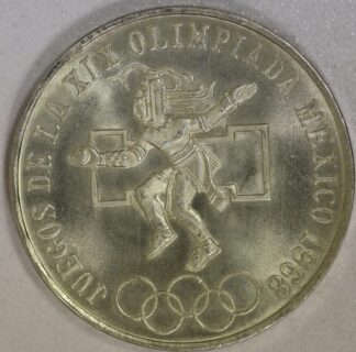 1968 Mexico 25 Pesos Olympics .720 Silver