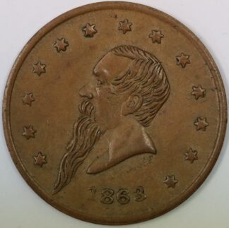 Auction - 1863 Civil War Merchant Token Gustavus Lindenmueller New York