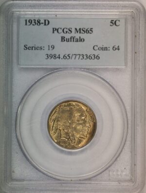 Auction - 1938 D Buffalo Nickel MS65 PCGS