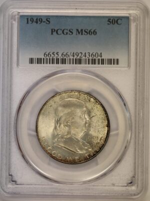 Auction - 1949 S Franklin Half Dollar MS66 PCGS
