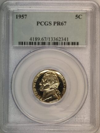Auction - 1957 Jefferson Nickel PF67 PCGS