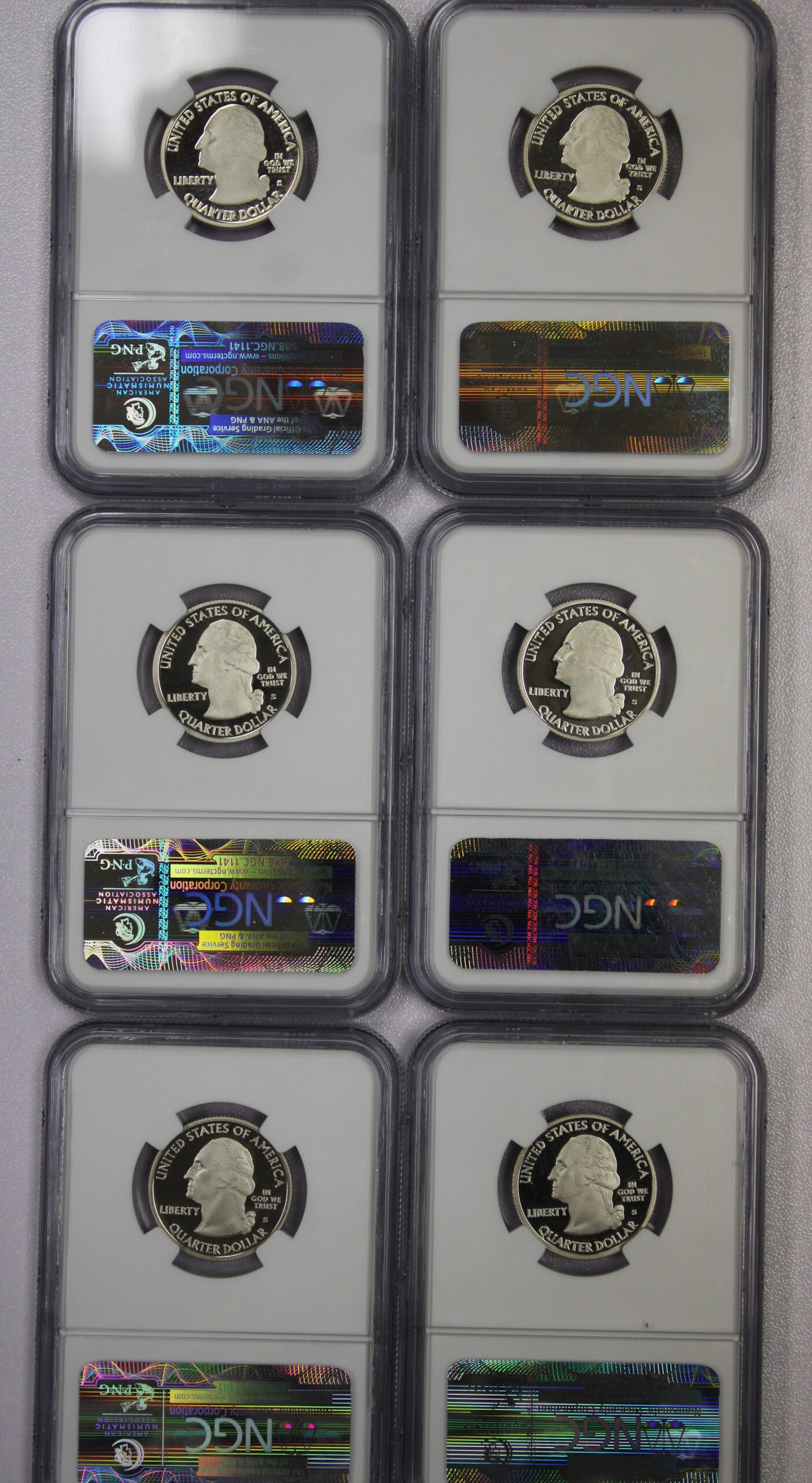 Auction - 2009 S DC U.S. Territories Clad Proof Quarter Set - 6 Quarter Set - NGC PF70 Ultra Cameo - Image 2