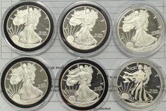 2010 to 2024 American Silver Eagle Proofs *6 Coin Lot As Shown