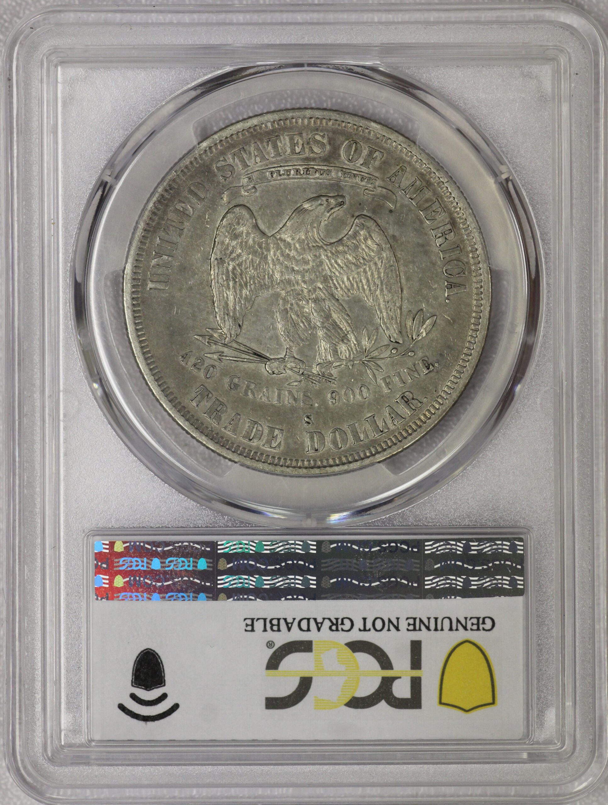 1877 S Trade Dollar XF Cleaned PCGS - Image 2