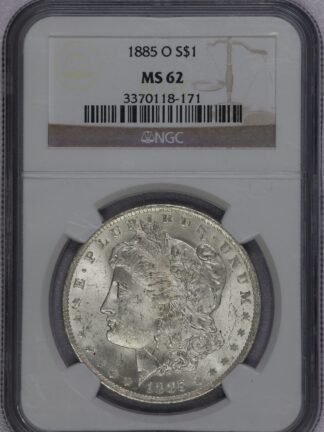 1885 O Morgan Dollar NGC MS62
