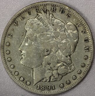 Auction - 1891 CC Morgan Dollar VF Cleaned