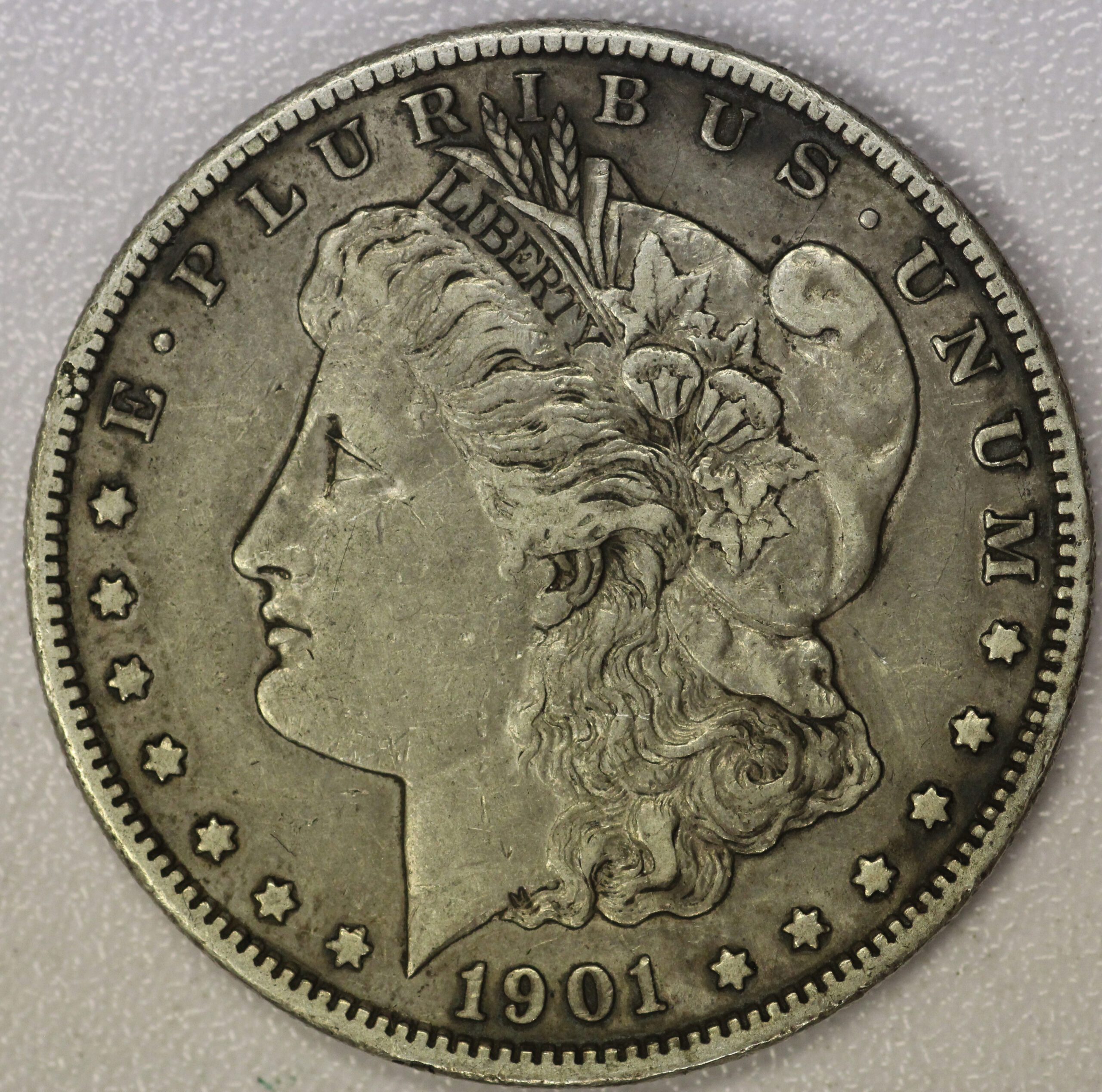 Auction - 1901 S Morgan Dollar EF Cleaned