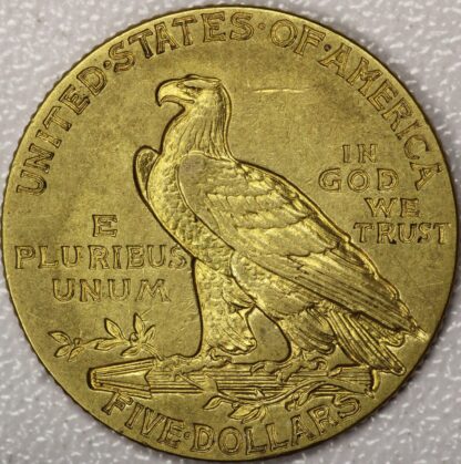 1908 $5 Indian Head Gold Half Eagle AU – Portsmouth Coin & Currency Co