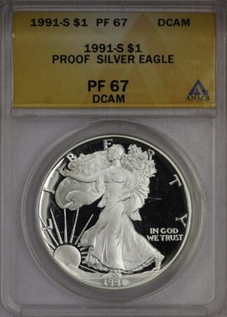 Auction - 1991 S Silver Eagle PF67 DCAM ANACS