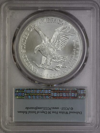 【新品】Silver Eagleイーグル銀貨2022-（W） PCGS MS70 2022 (W) $1 American Silver Eagle PCGS MS70 Blue Label Blue Frame
