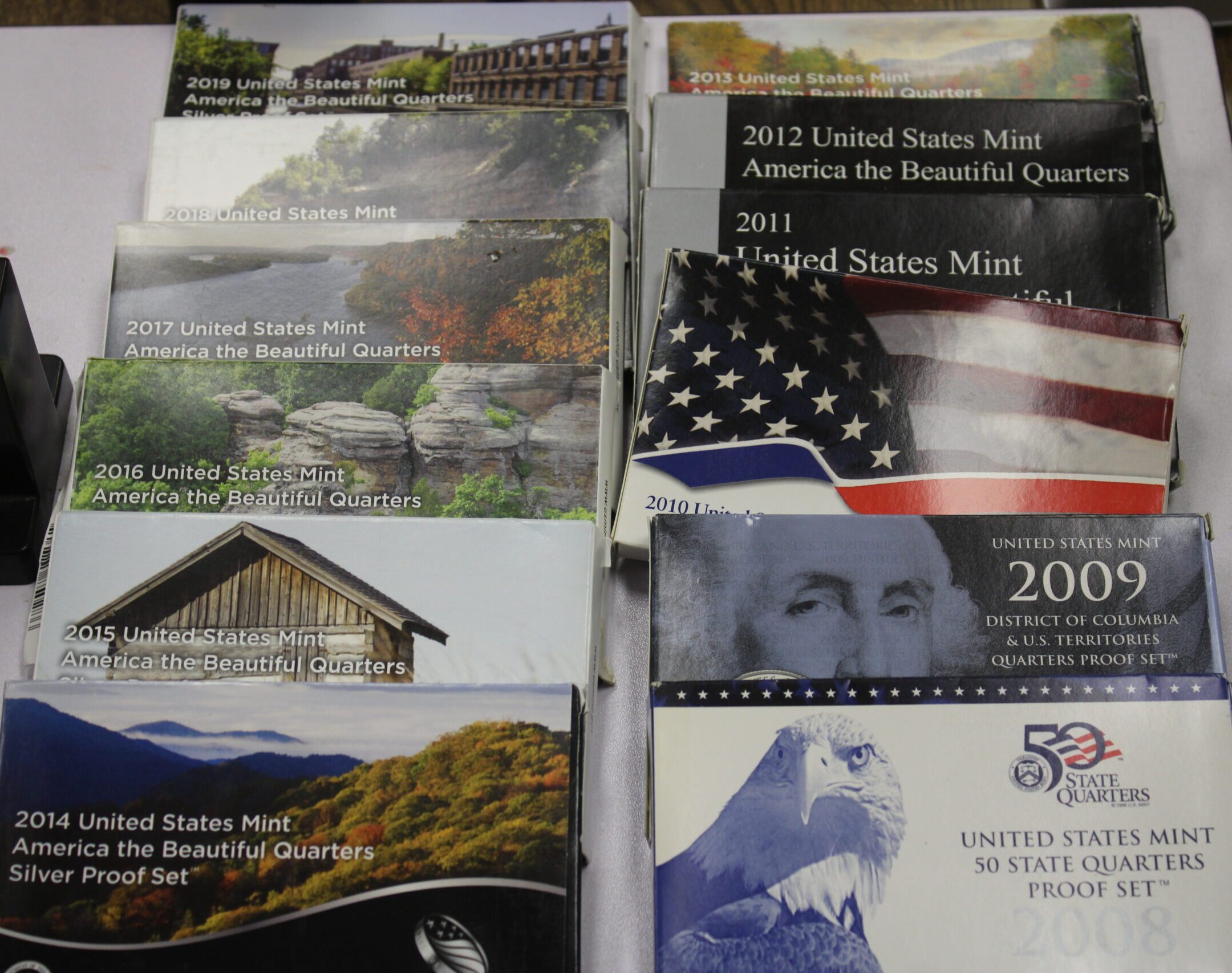 12 Different Silver State Quarters Proof Sets 2008 thru 2019 Bundle