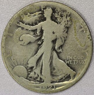 AUCTION-   1921-S Walking Liberty Half Dollar Good