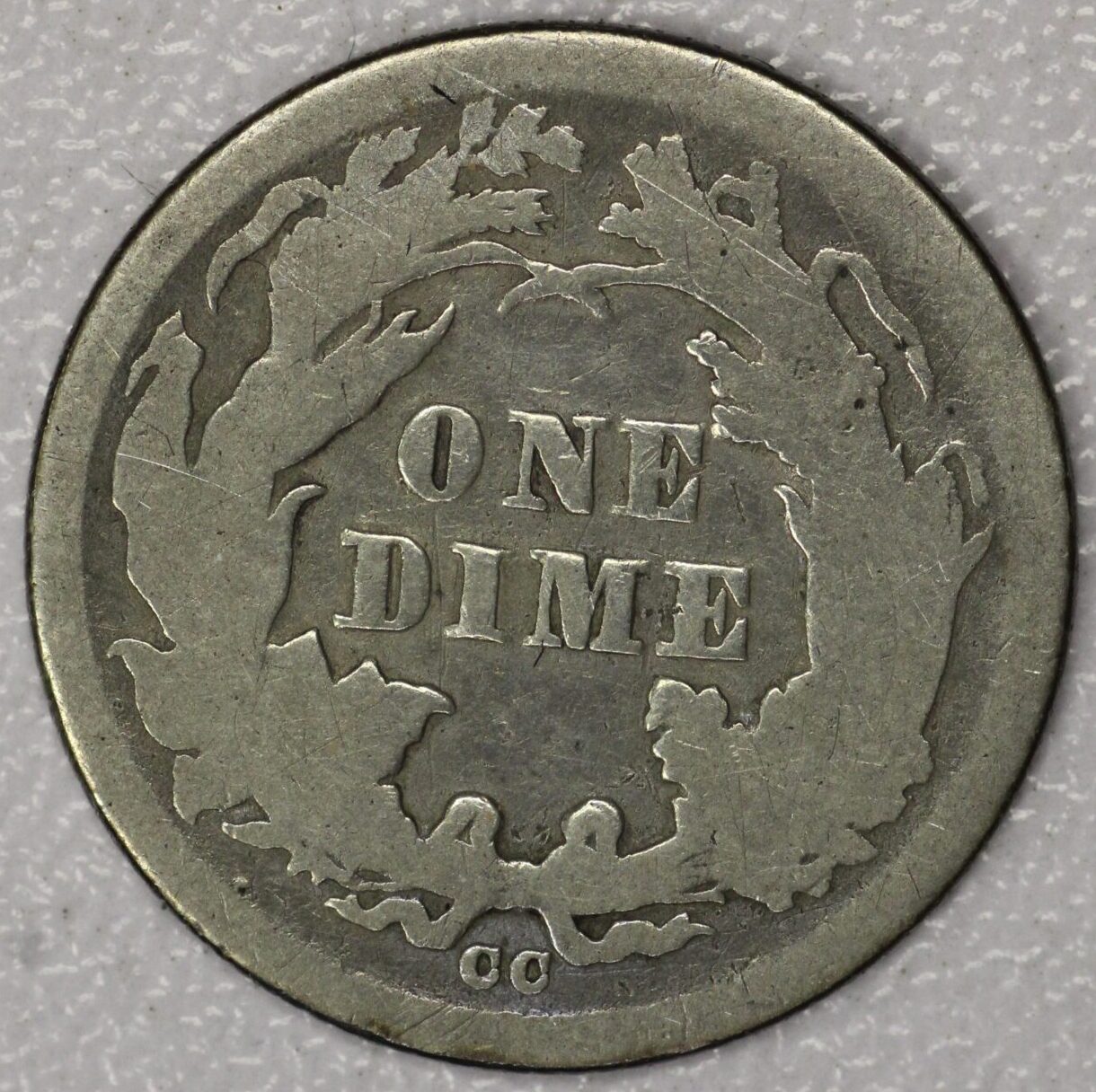 AUCTION - 1876-CC Seated Liberty Dime Circulated - Image 2