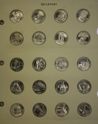 2012-2020 America the Beautiful Washington Quarters "S" Mint Circulation Strike UNC Total of 40 Coins