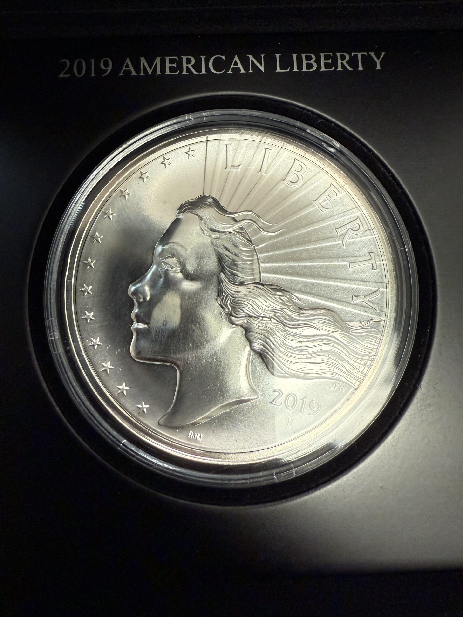 Auction - 2019 American Liberty High Relief 2.5 Ounce Silver Medal OGP - Image 5