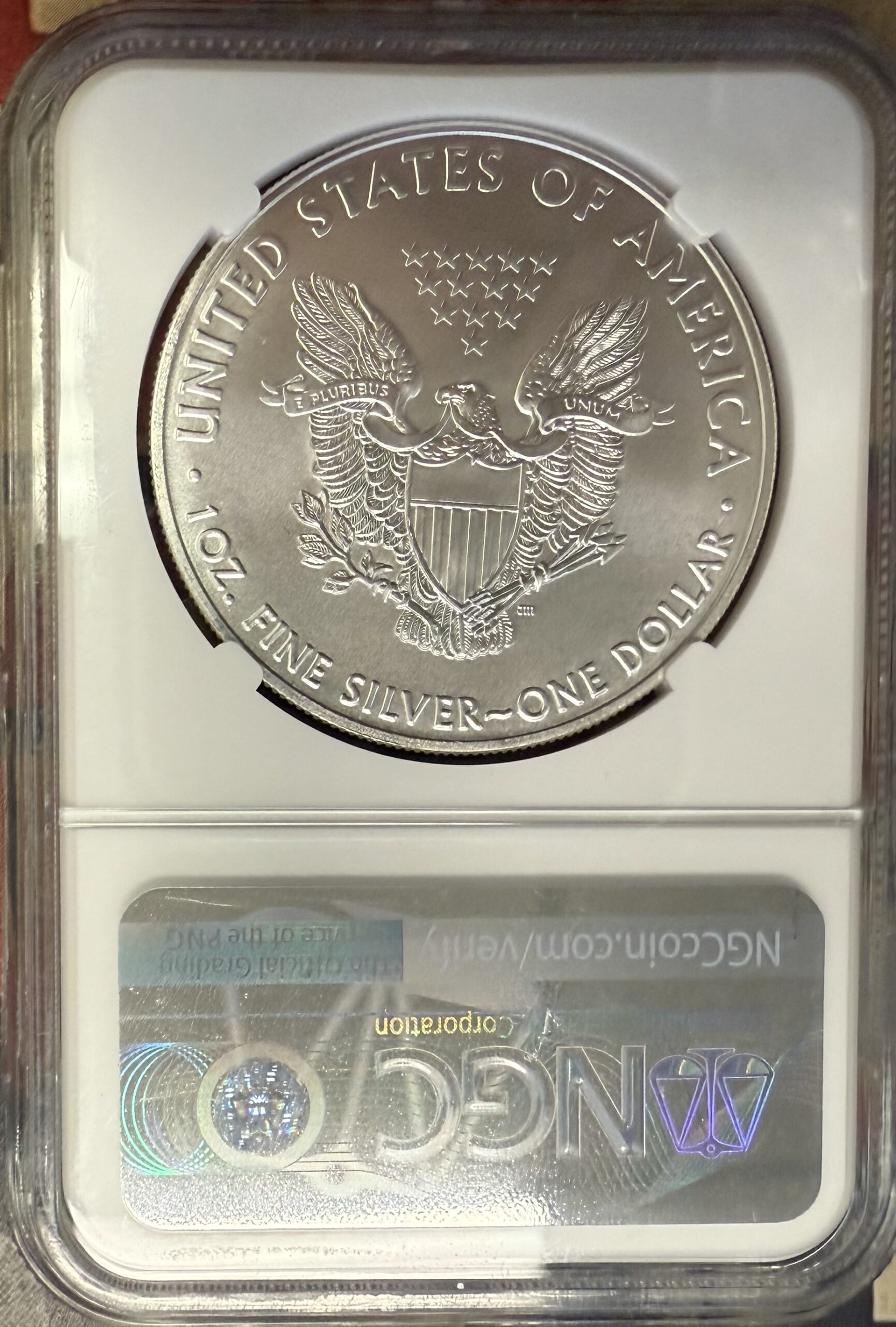 2021 Silver Eagle MS70 NGC Type 1 Brown Label - Image 3