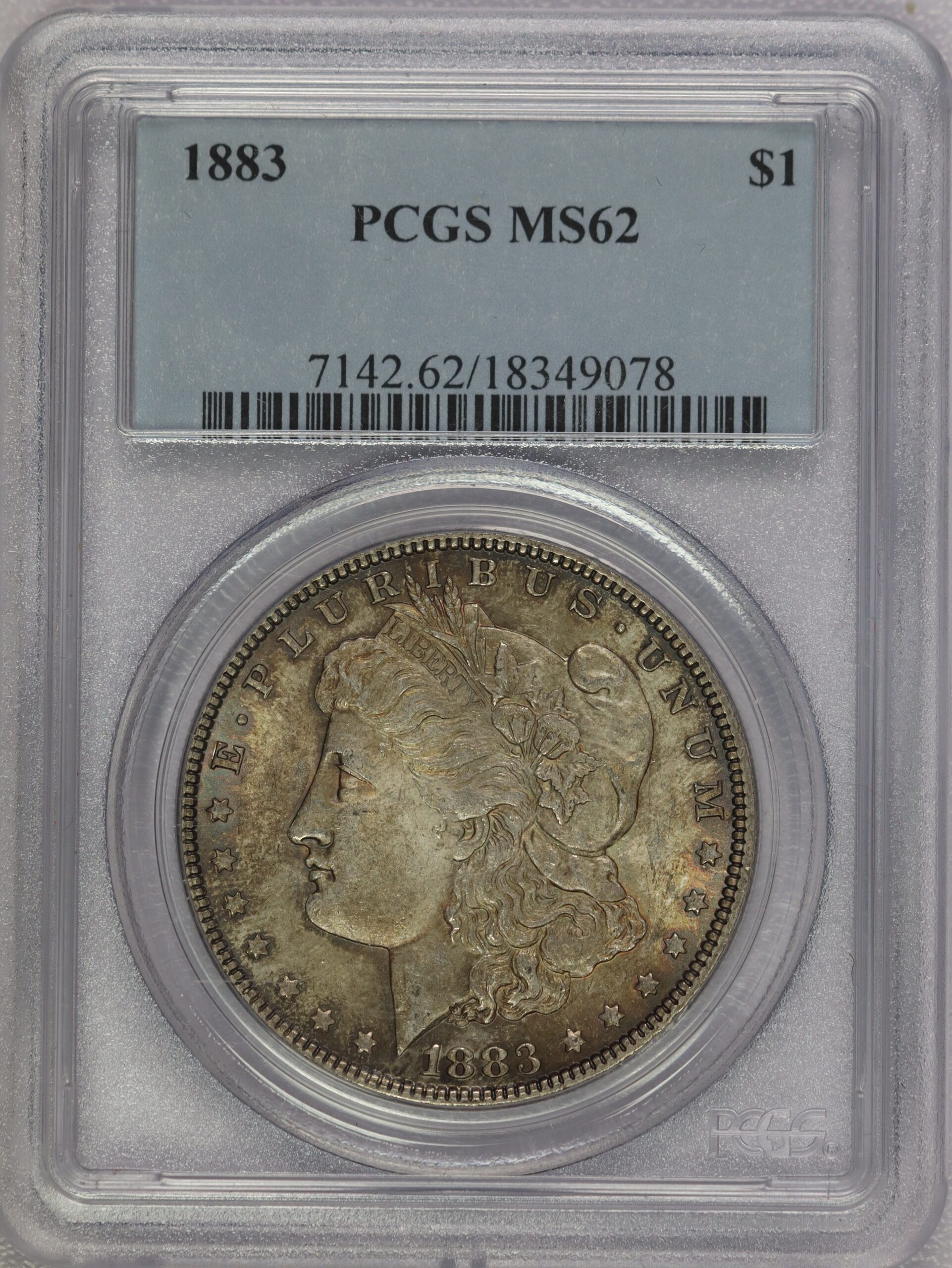 Auction - 1883 Morgan Dollar MS62 PCGS Cert# 18349078
