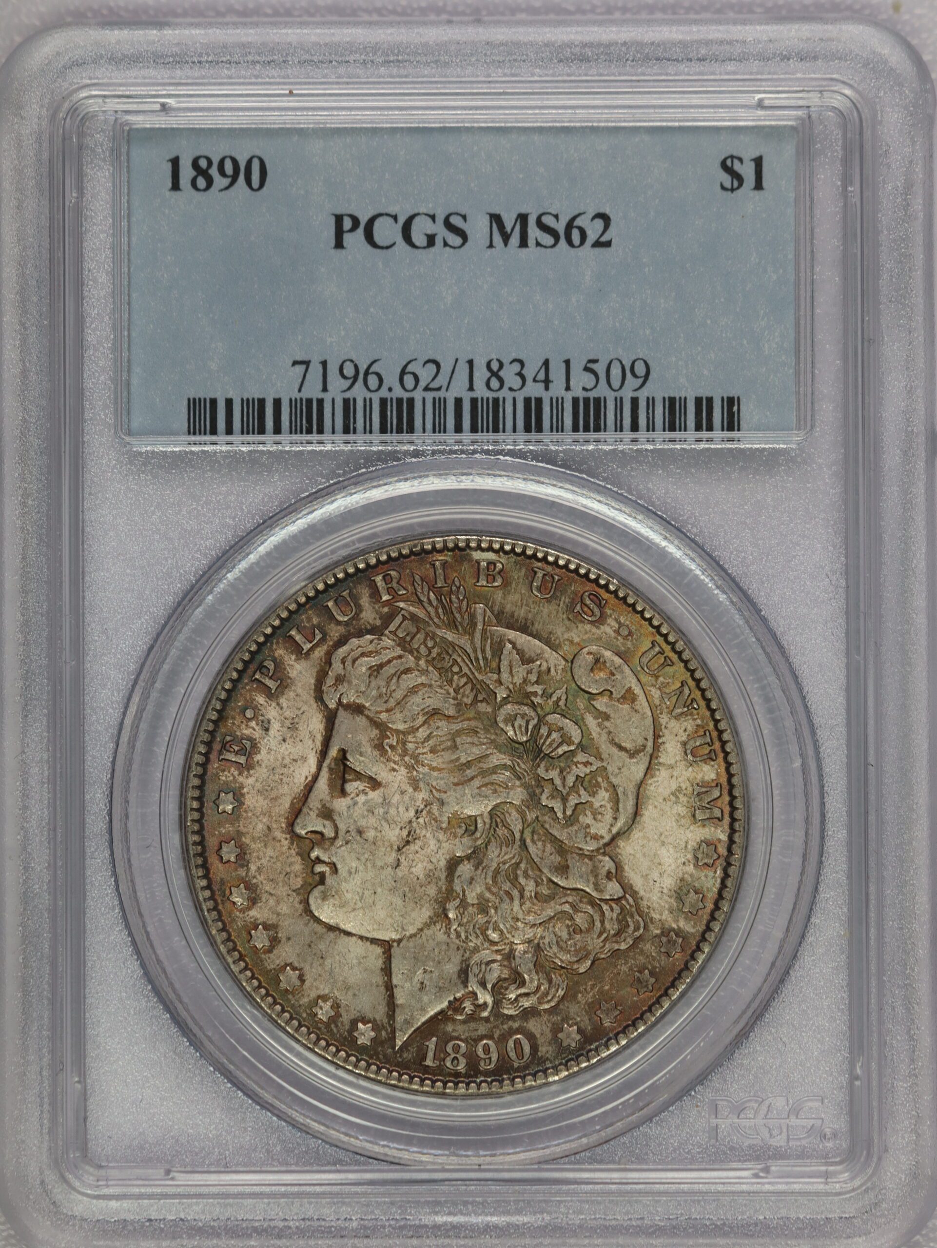Auction - 1890 Morgan Dollar MS62 PCGS Cert# 18341509