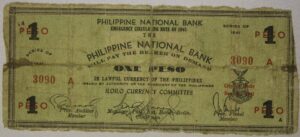 1941 Philippines Emergency Currency One Peso Note