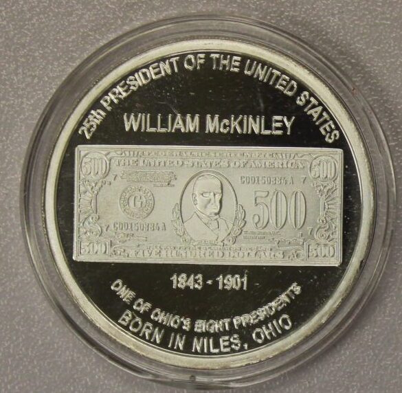 AUCTION- 2001 Ohio State Fair Commemorative Silver Medallion One Troy OZ .999 Fine Silver - Image 3