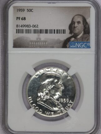 1959 Franklin Half NGC PF68