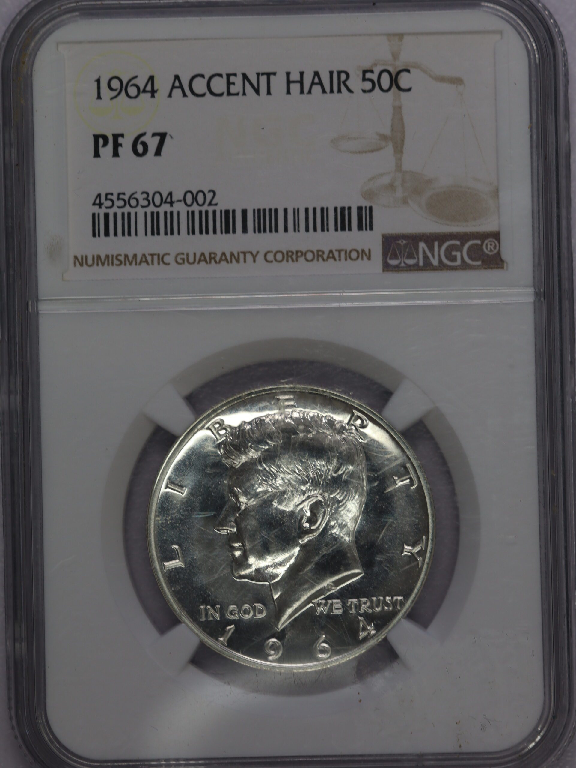 1964 Kennedy Half Dollar Accented Hair PF67 NGC – Portsmouth Coin