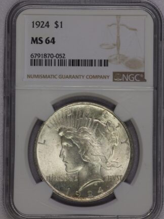 1924 Peace Dollar MS64 NGC