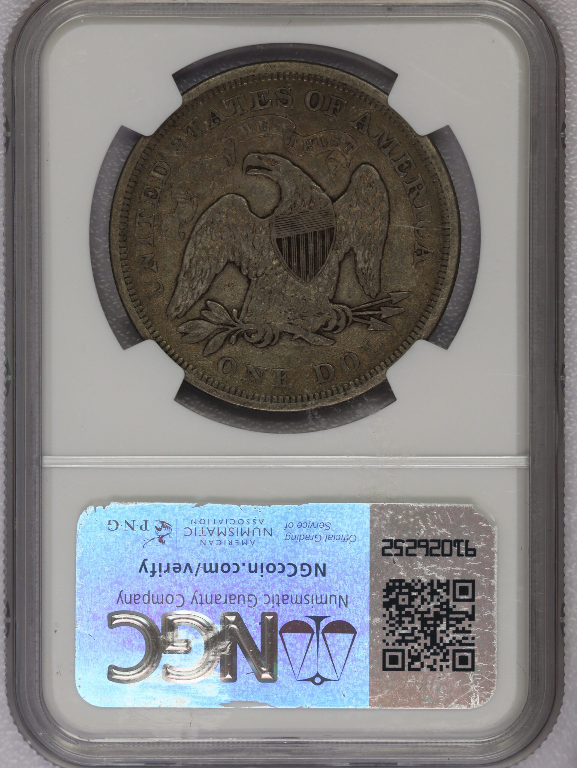 1872 Seated Dollar VF30 NGC - Image 2