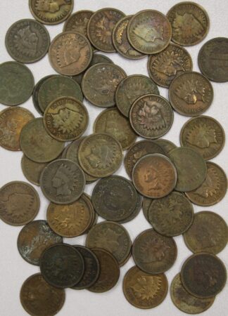 AUCTION-   50 Cull Indian Head Cents. Cleaned Stained & Worn Out