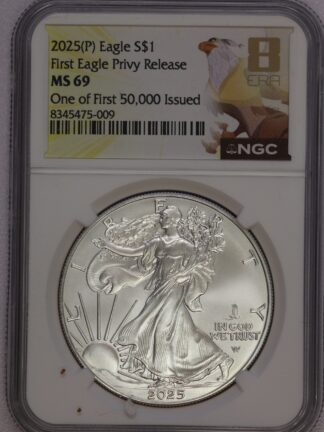 2025 (P) Silver Eagle Privy MS69 NGC