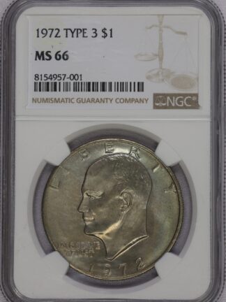 1972 Eisenhower Dollar Type 3 Reverse Earth MS66 NGC