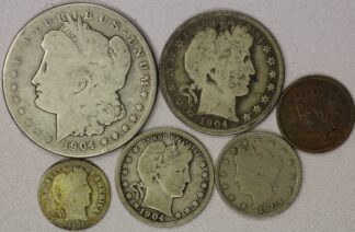 1904 Year Set Silver Dollar thru Cent Circulated