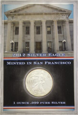 AUCTION-   2012 Silver Eagle  Minted in San Fransisco in Aftermarket Case