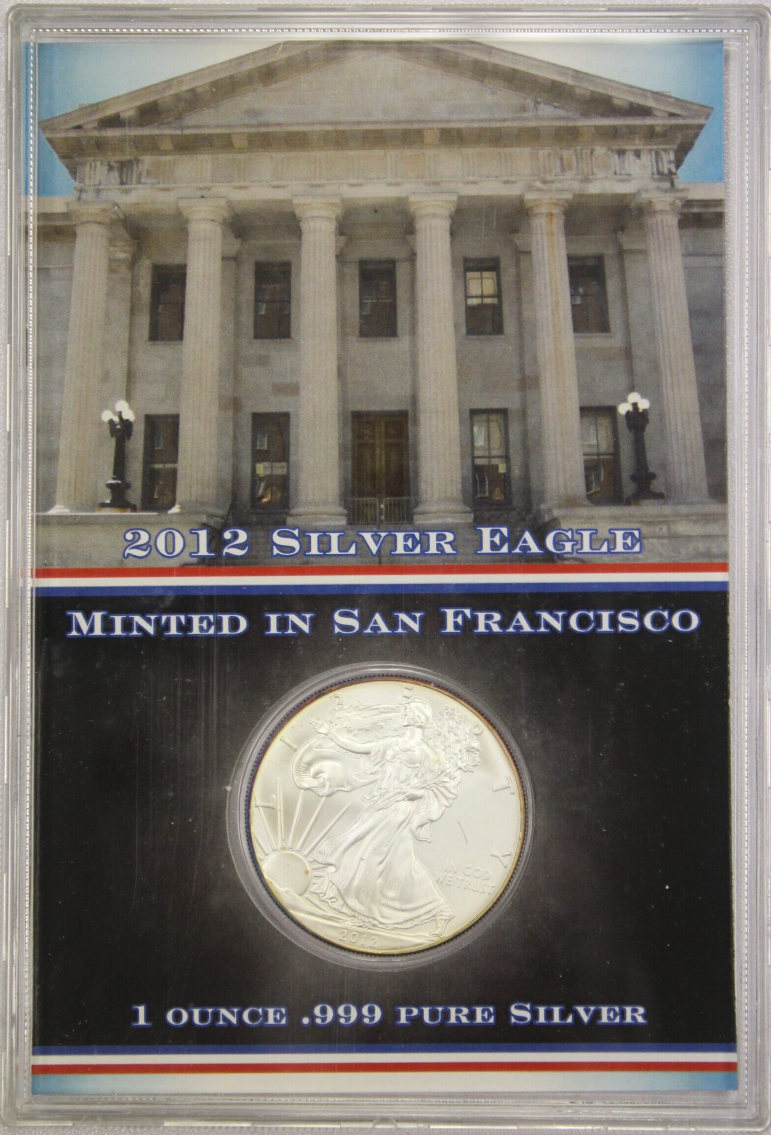 AUCTION- 2012 Silver Eagle Minted in San Fransisco in Aftermarket Case