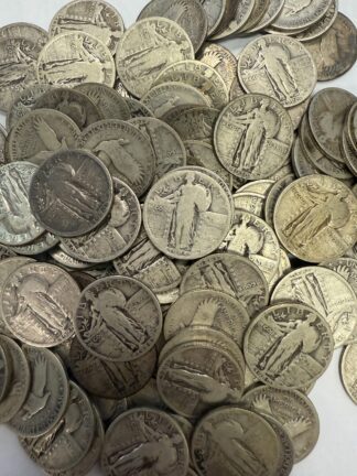 1925 to 1930 P D S Standing Quarters Random Dates Mints - Grades From G to Fine - Have Dates