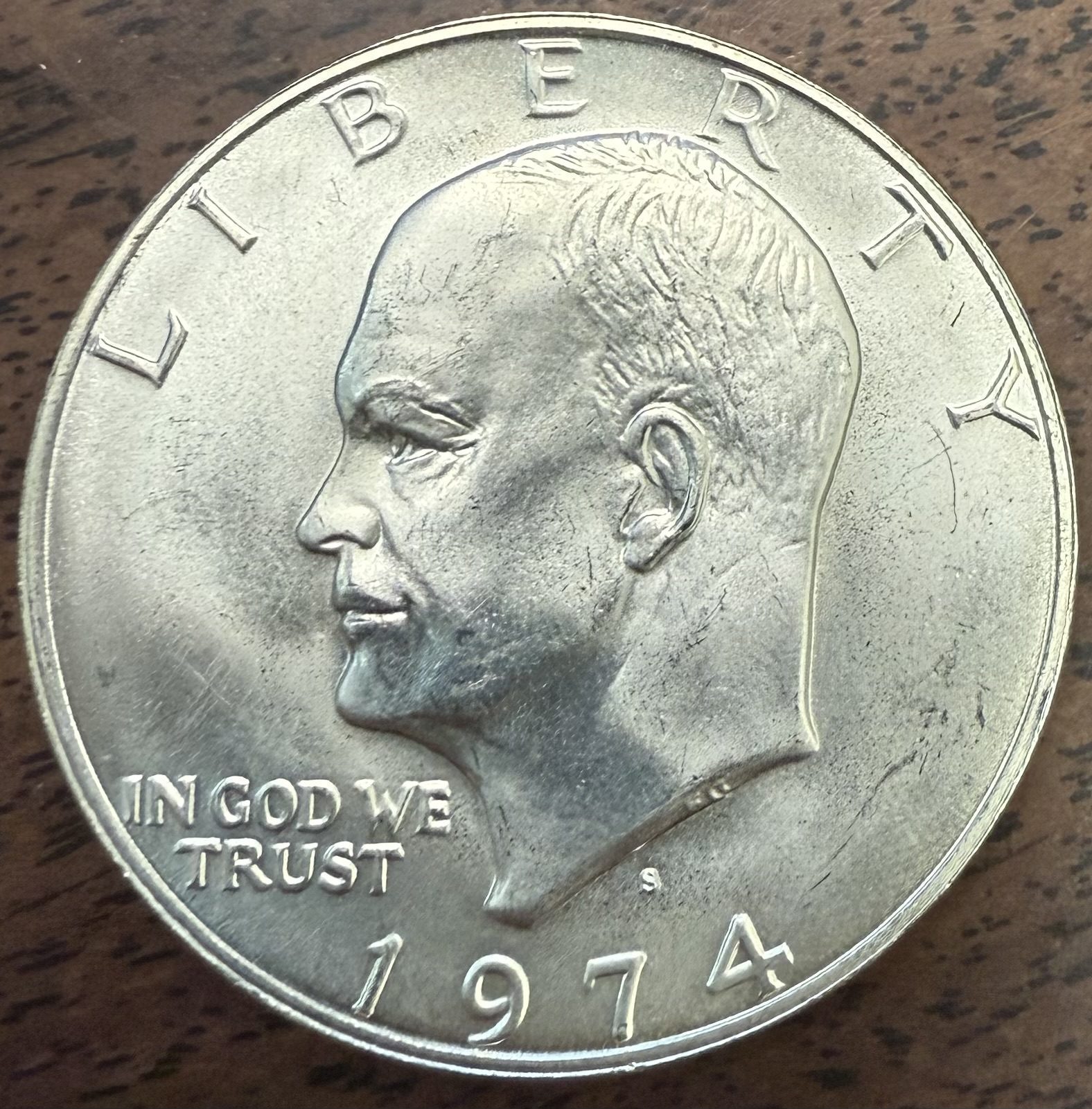 1974 S Eisenhower UNC 40% Silver Dollar