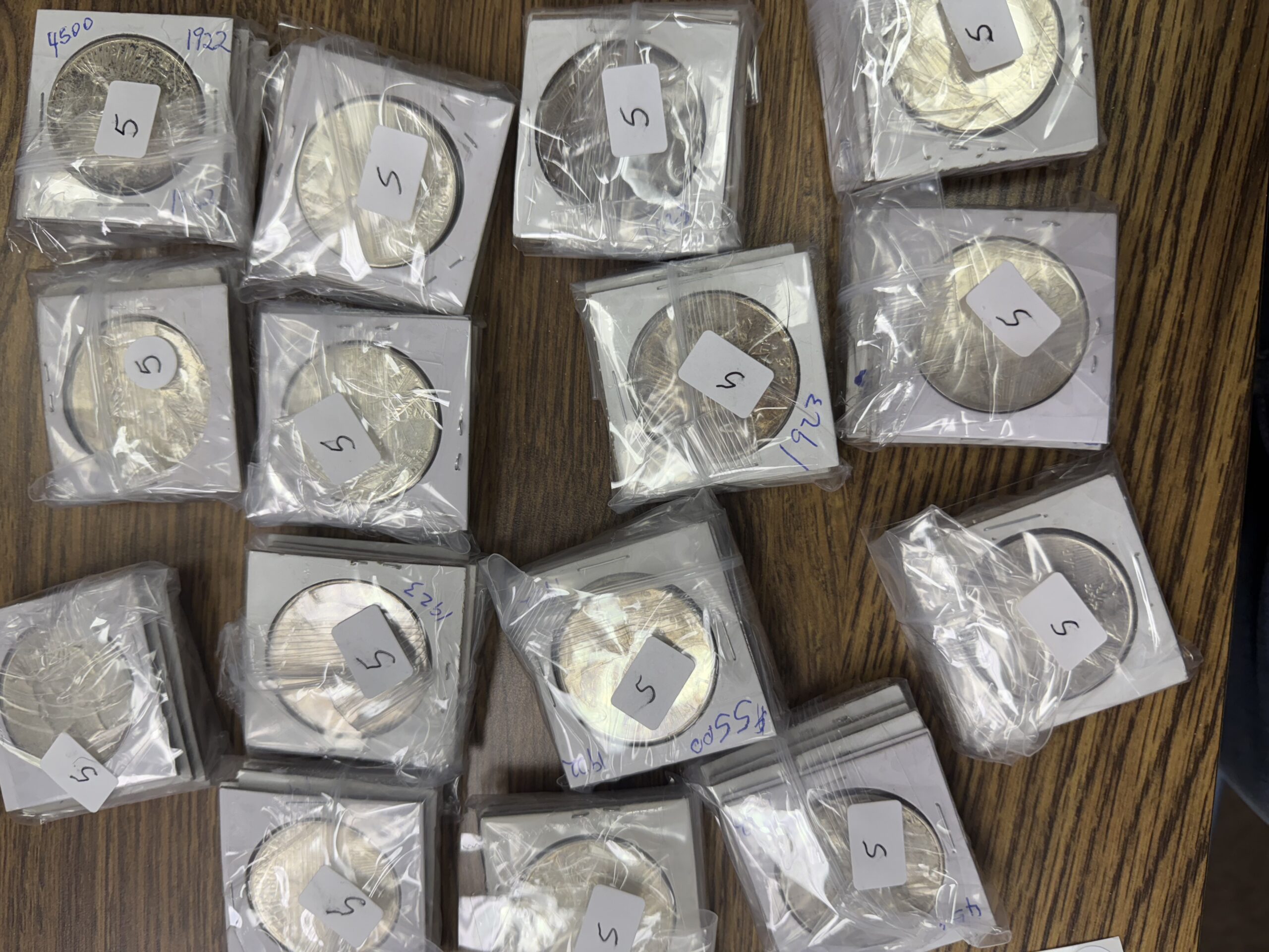 1922 To 1935 Scratch N' Dent Peace Dollar Lots - 5 Random Silver Dollars