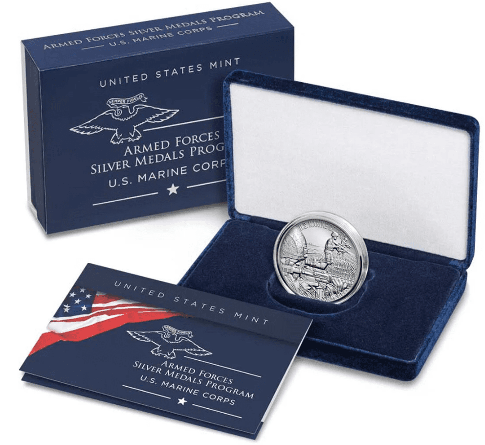 U.S. Marines Silver Medals - 2.5 oz. - .999 SILVER OGP - Image 2