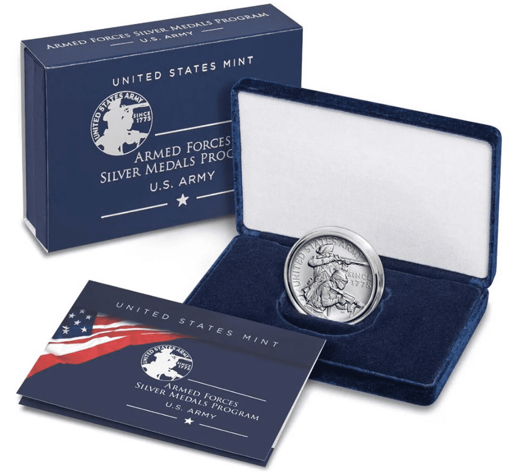 U.S. Army Silver Medals - 2.5 oz. - .999 SILVER OGP - Image 2