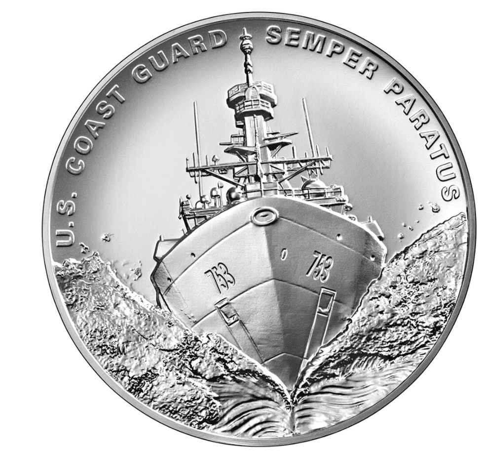 U.S. Coast Guard Medals - 2.5 oz. - .999 SILVER OGP
